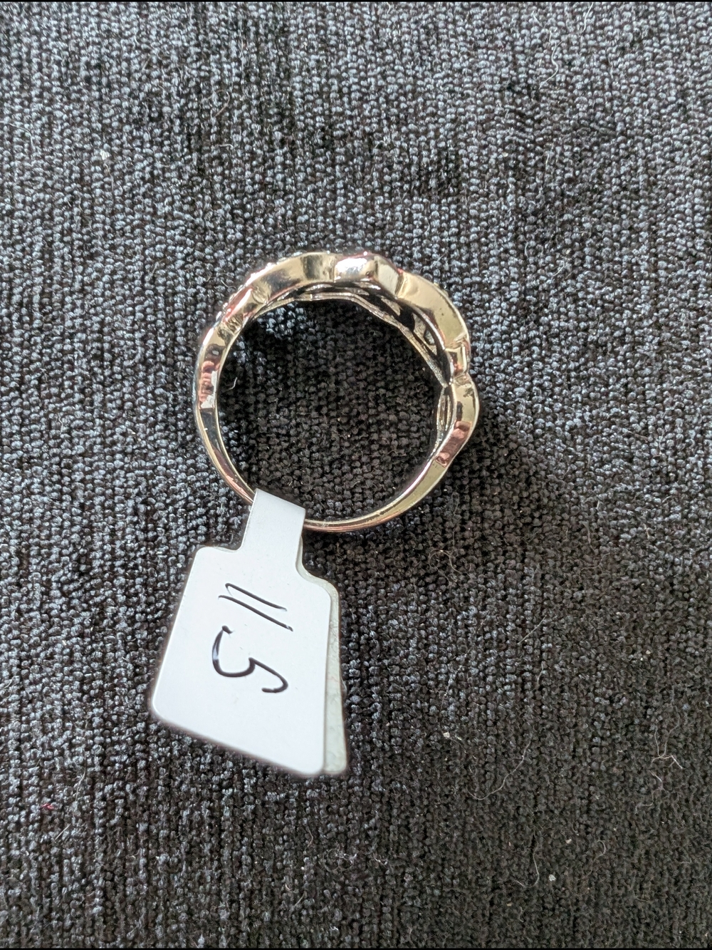 Silver Infinity Heart Ring with Light Purple Stone - Picture 2 of 2